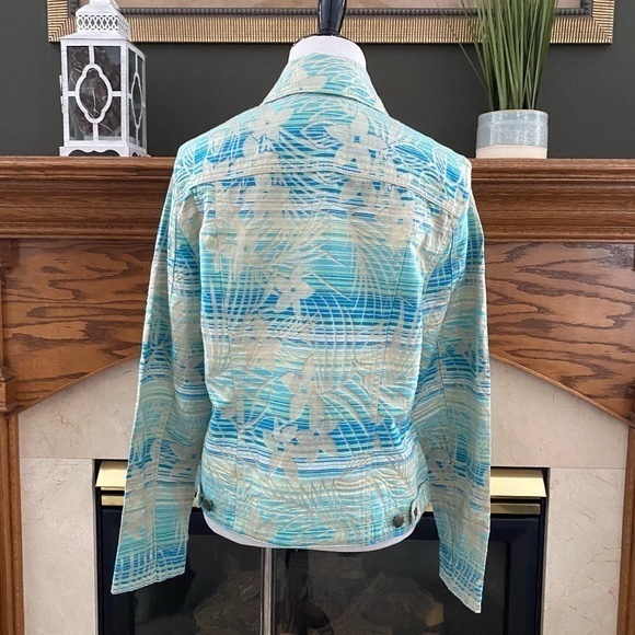Caribbean Joe Floral Tropical Jacket Sz. M - Picture 7 of 14